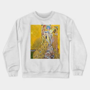 Girl in Gold Crewneck Sweatshirt